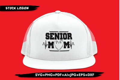 Senior Mom Heartbeat SVG