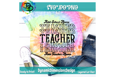 Teacher Echo SVG, Teacher Stacked, Back to School svg, Teacher SVG, Di