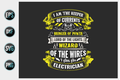 Electrician T shirt design vector.