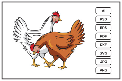 Chicken design illustration