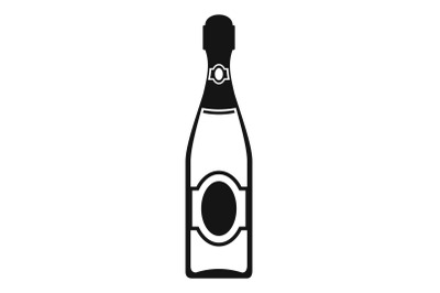 Dry champagne icon, simple style