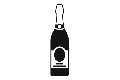 Holiday champagne icon, simple style