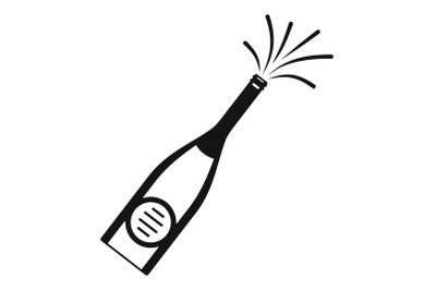 Bubble champagne icon, simple style