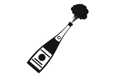 Explosion champagne icon, simple style