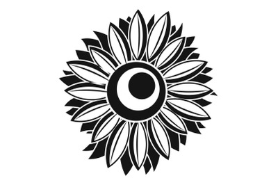 Summer sunflower icon, simple style