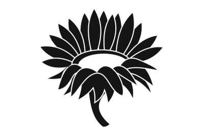 Blossoming sunflower icon, simple style