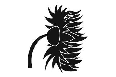 Garden sunflower icon, simple style