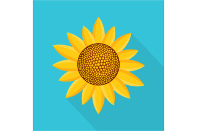 Sunny plant icon, flat style