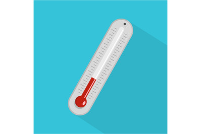 Celsius thermometer icon, flat style