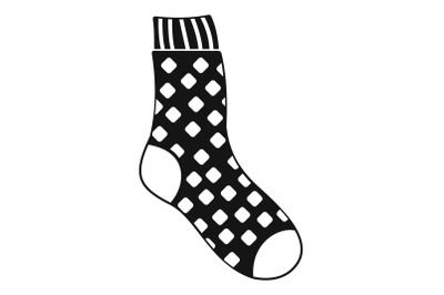 Cotton sock icon, simple style