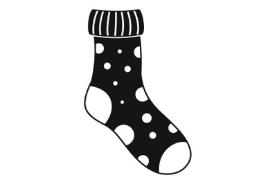 Textile sock icon, simple style