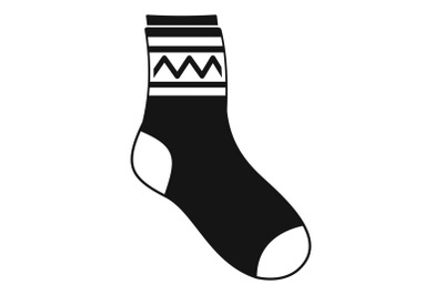 Fabric sock icon, simple style