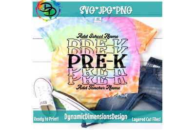 Pre-K Echo SVG, Pre-K Stacked, Back to School svg, Preschool SVG, Digi