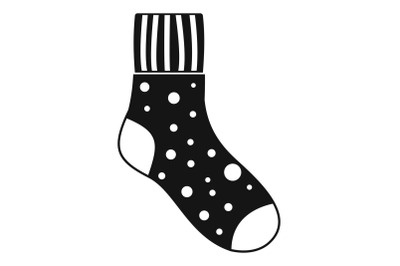 Fluffy sock icon, simple style