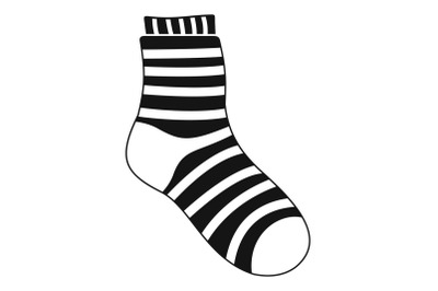 Fuzzy sock icon, simple style
