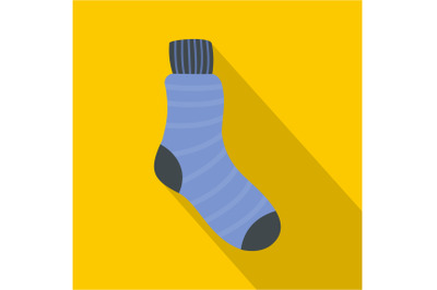 Man sock icon, flat style