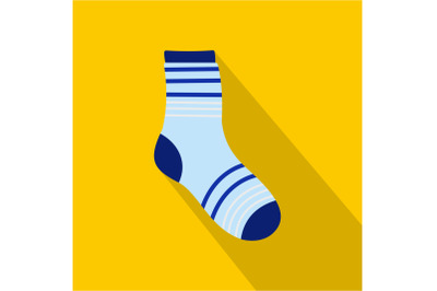 Boy sock icon, flat style