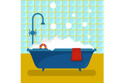 Bathroom icon, flat style