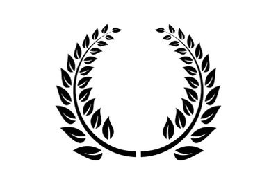 Floral wreath icon, simple style