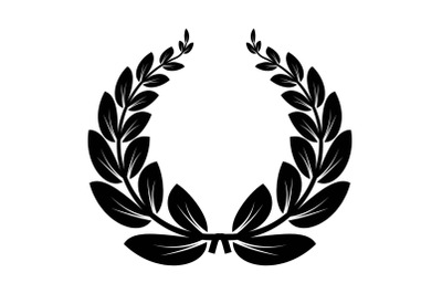 Leaf wreath icon, simple style