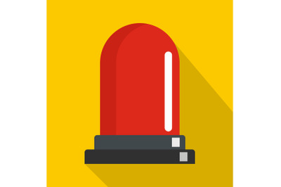 Alarm siren icon, flat style