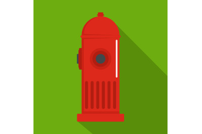 Fire column icon, flat style