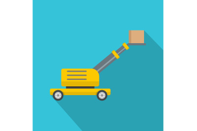 Big crane icon, flat style