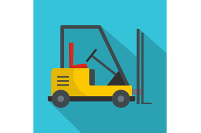 Forklift icon, flat style