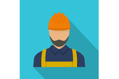 Worker icon, flat style