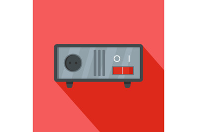 Switched equipment icon, flat style