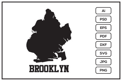 Brooklyn map design illustration