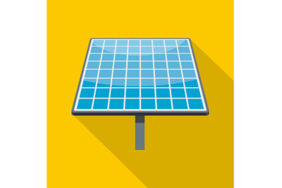 Solar generation icon, flat style