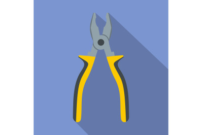 Pliers icon, flat style