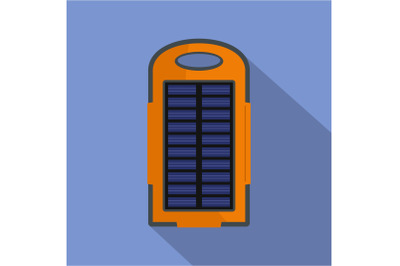 Power battery icon, flat style
