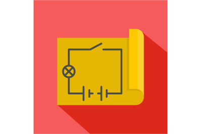 Circuit icon, flat style
