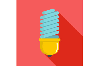 Bulb icon, flat style