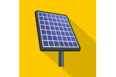 Solar energy icon, flat style