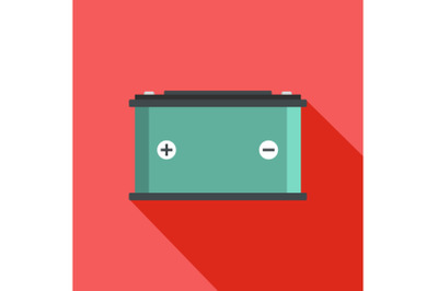 Accumulator icon, flat style