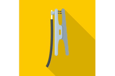 Wire equipment icon, flat style