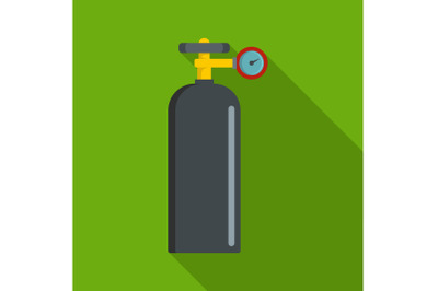 Gas balloon icon, flat style