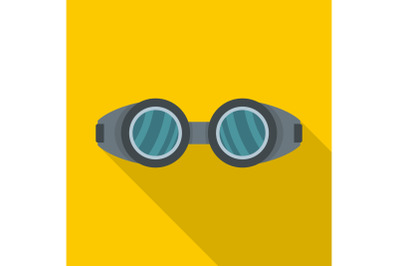 Protective glasses icon, flat style