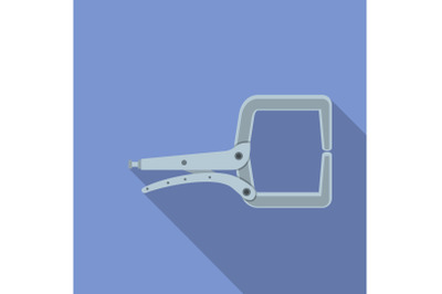 Metal equipment icon, flat style