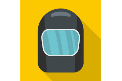 Protective mask icon, flat style