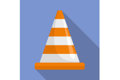 Attention cone icon, flat style