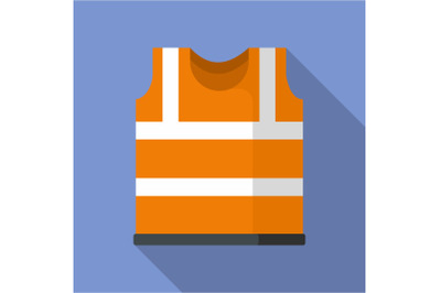 Safety vest icon, flat style