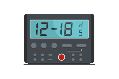 Kitchen timer icon, flat style