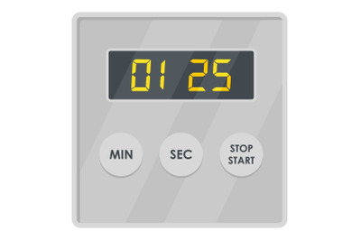 Display timer icon, flat style