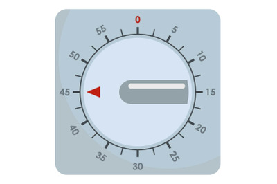 Mechanical timer icon, flat style