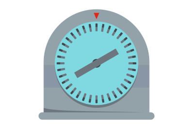 Round timer icon, flat style