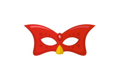 Carnival mask icon, flat style